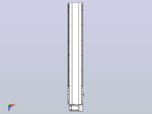 皮带直线轴半封闭可选导轨TPA-HNB-202D-140-L1000-RU-C-P75-N3俯视缩略图