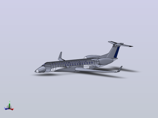 13--EMBRAER LEGACY 600飞机3D图纸 solidworks2014设计