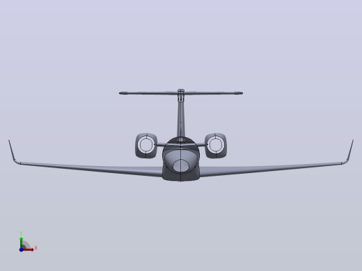 13--EMBRAER LEGACY 600飞机3D图纸 solidworks2014设计前视缩略图