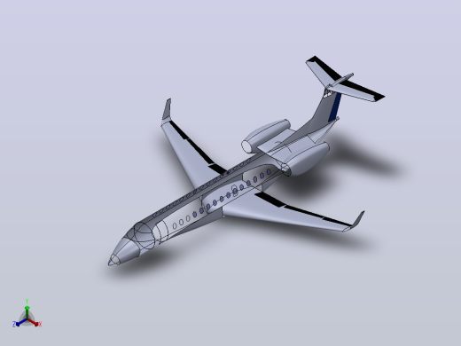 13--EMBRAER LEGACY 600飞机3D图纸 solidworks2014设计正等轴测缩略图