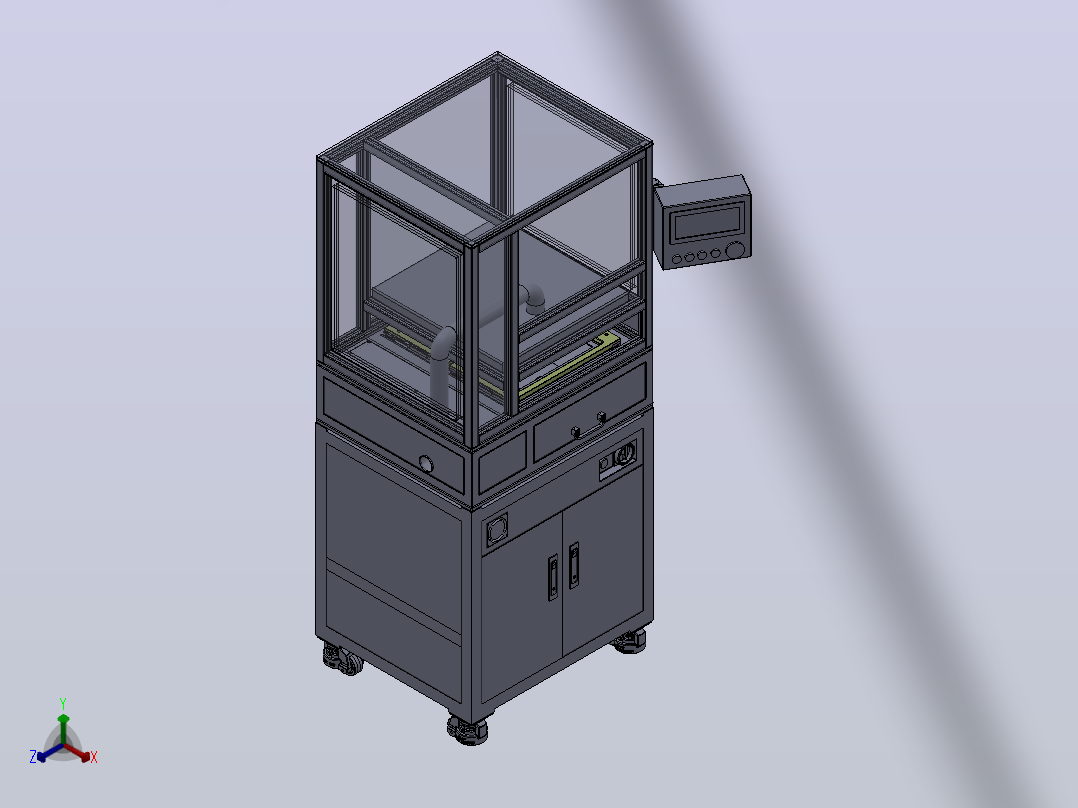 自动吹干设备设计模型正等轴测图