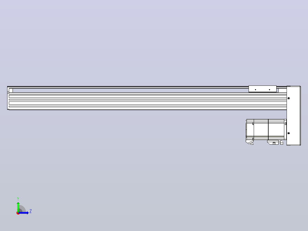 日规模组半封闭丝杆TPA-HNR-85S-1610C-L650-MP-Y-P20-N3左视图