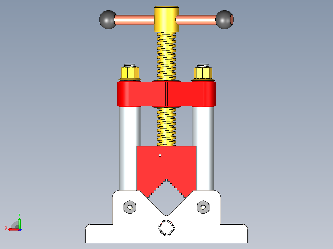 管虎钳工具后视图