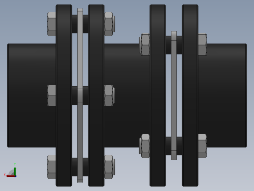 DSJM多节键槽联接膜片联轴器_DSJM-56-8-8后视缩略图