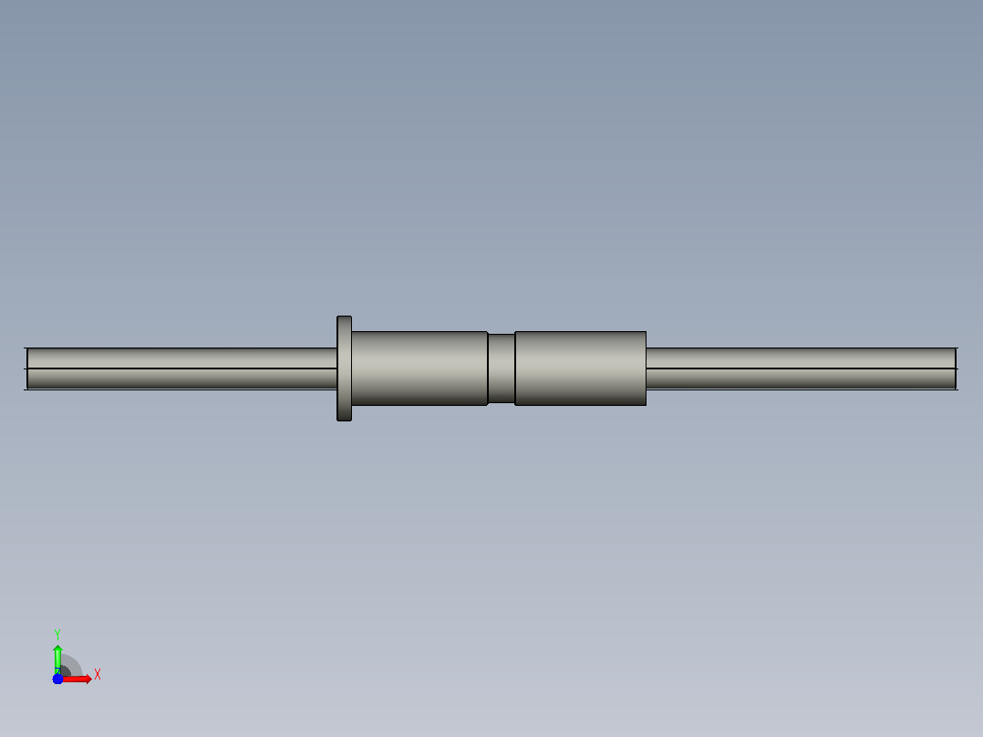 DKFZD4020-6滚珠丝杆3D模型前视图