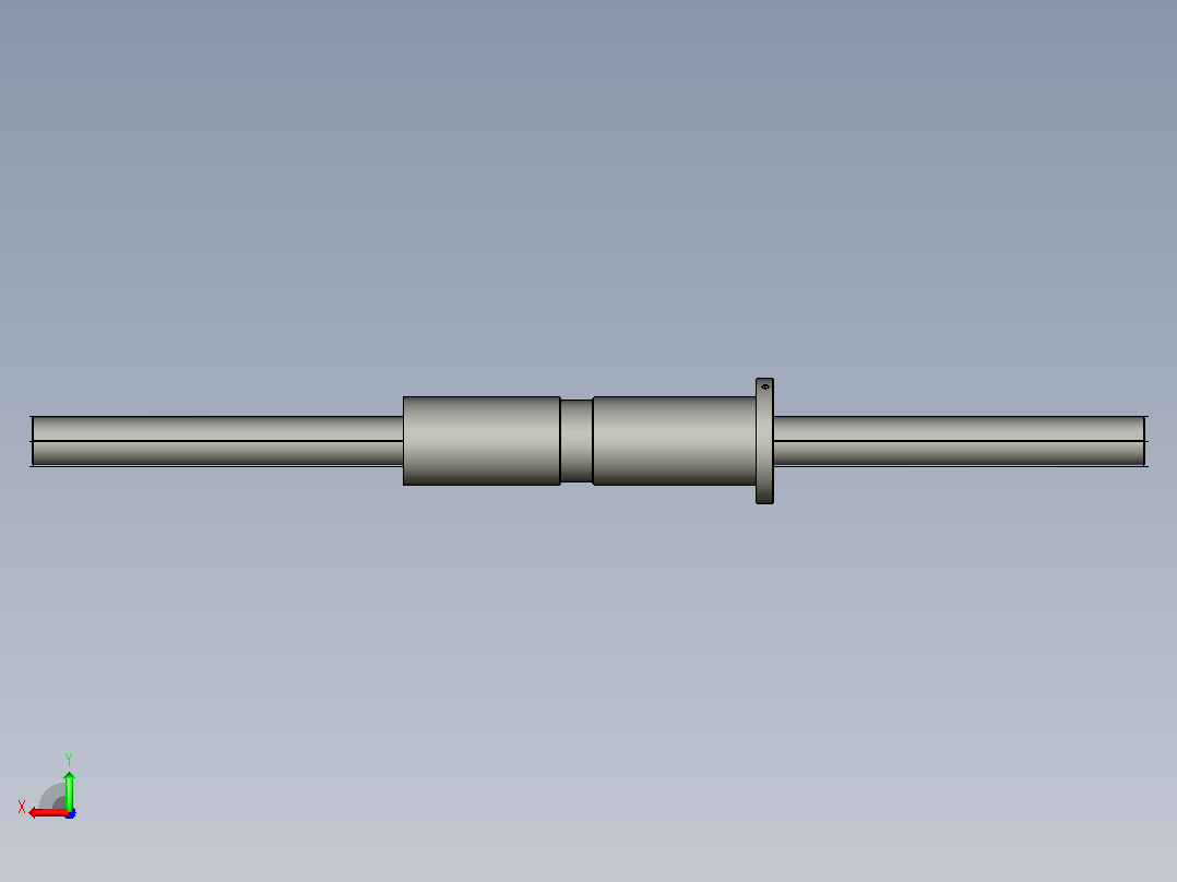DKFZD4020-6滚珠丝杆3D模型后视图