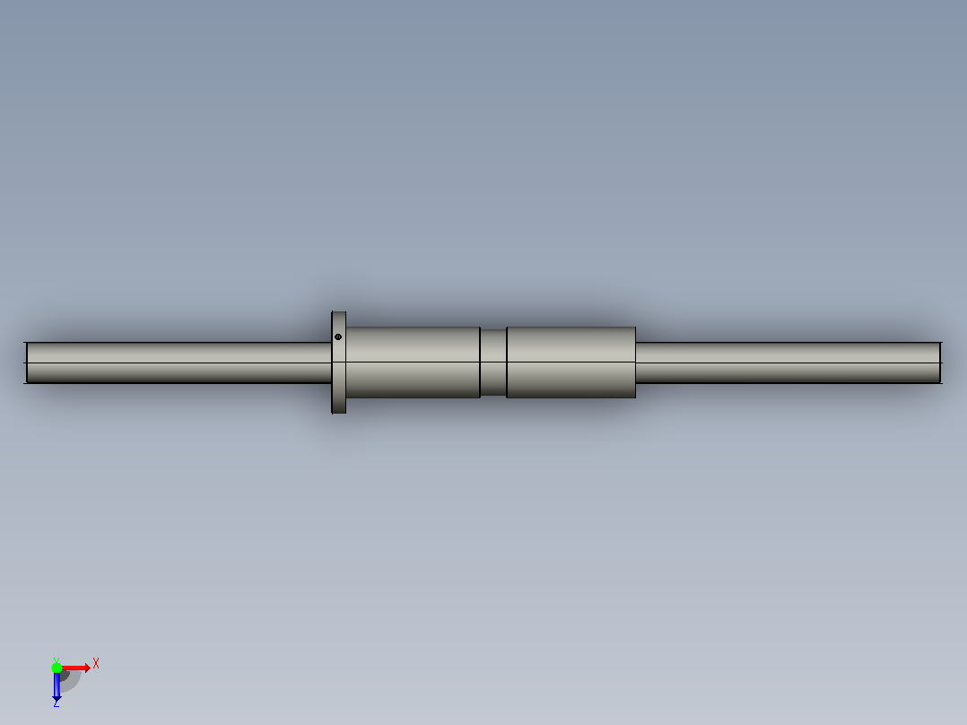 DKFZD4020-6滚珠丝杆3D模型俯视图