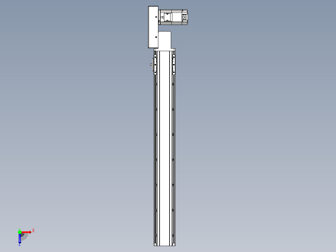 皮带直线轴半封闭可选导轨TPA-HNB-85D-90-L600-MR-C-P20-N3俯视图