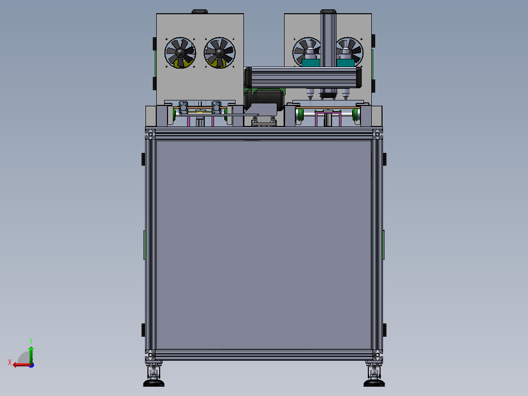 点胶固化机循环自动生产线后视图