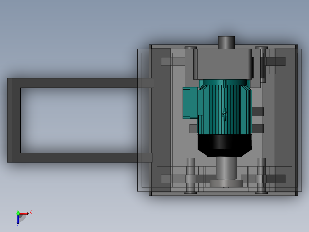 平板夯(sw+cad+说明书)俯视图