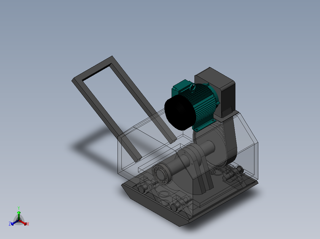 平板夯(sw+cad+说明书)正等轴测图