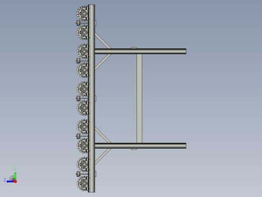 滚筒式输送机（cad+pro+说明书）右视缩略图