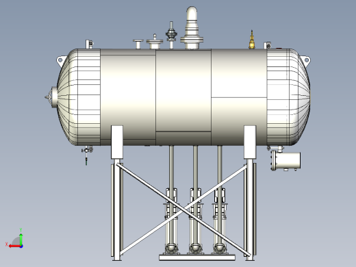 液压控制罐模型3D图纸 STP格式后视缩略图
