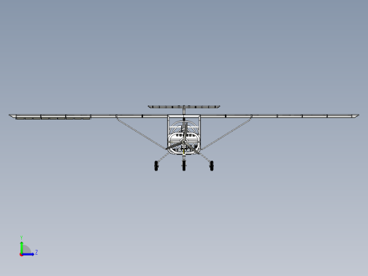 Aircraft Structure单人飞机结构模型3D图纸 STP图纸左视缩略图