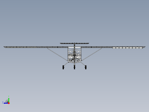 Aircraft Structure单人飞机结构模型3D图纸 STP图纸右视缩略图