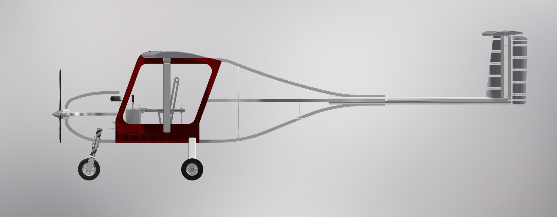 Aircraft Structure单人飞机结构模型3D图纸 STP图纸
