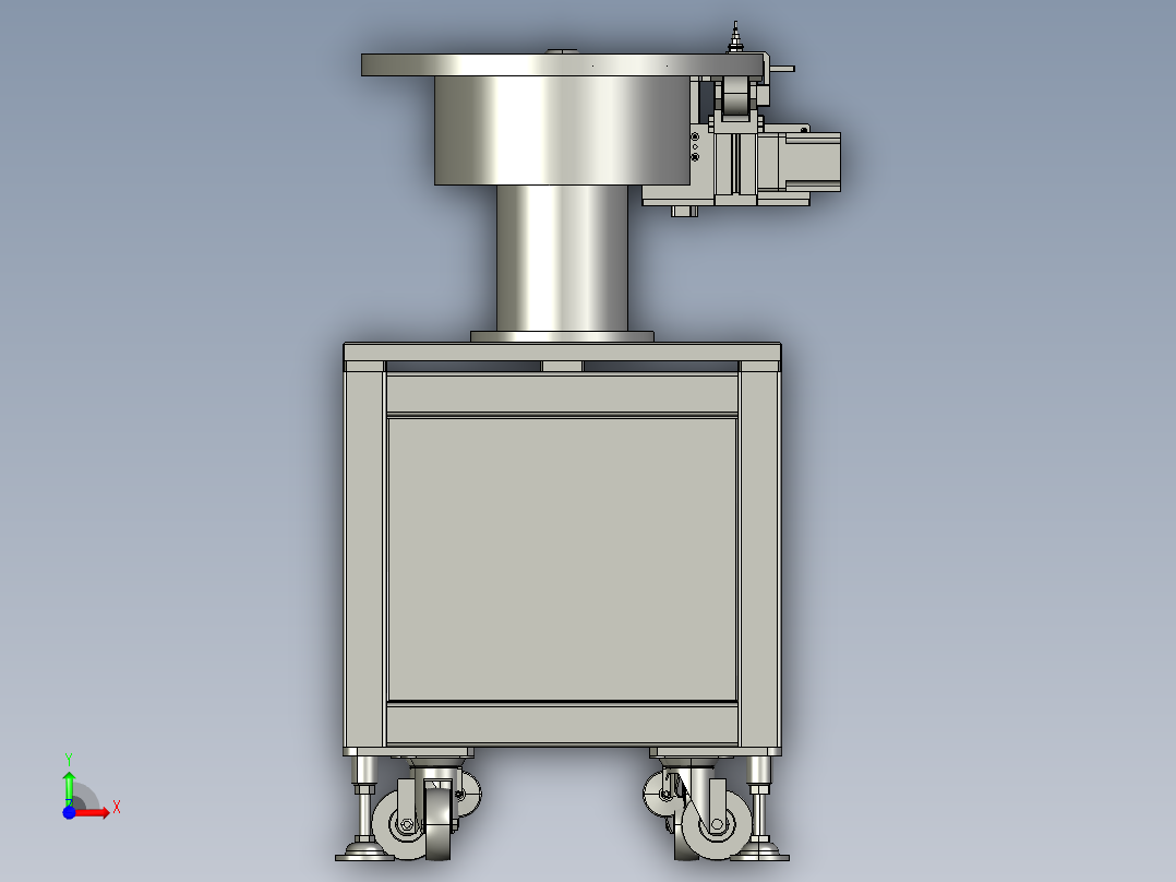 圆盘送料机给料机送料机前视图