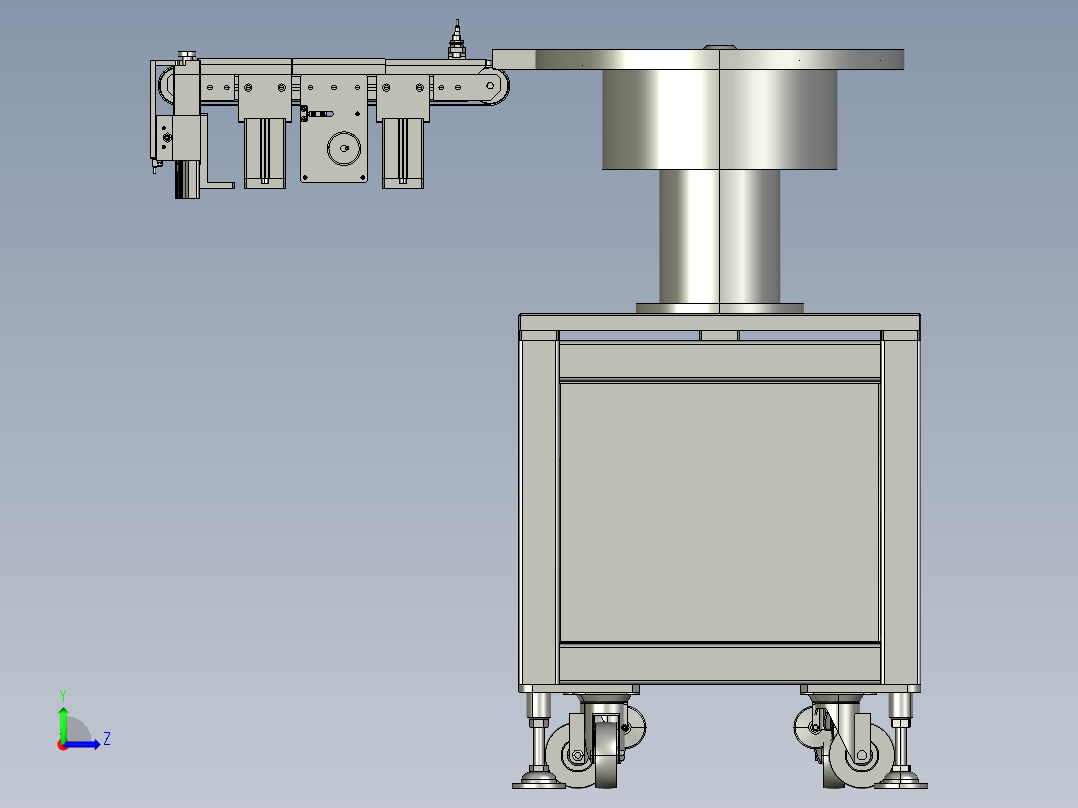 圆盘送料机给料机送料机左视图