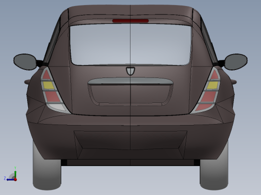 蓝旗亚Lancia Ypsilon轿车外壳模型3D图纸 Solidworks设计右视缩略图