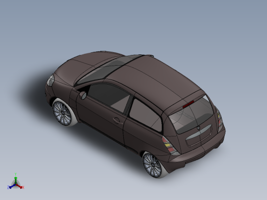 蓝旗亚Lancia Ypsilon轿车外壳模型3D图纸 Solidworks设计正等轴测缩略图