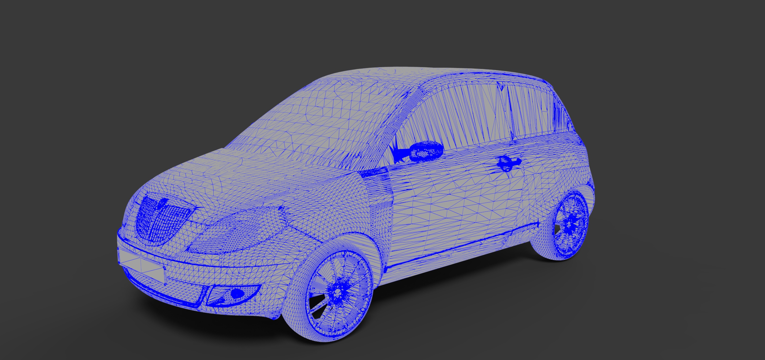 蓝旗亚Lancia Ypsilon轿车外壳模型3D图纸 Solidworks设计