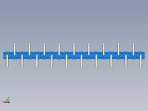 彩色公排针 100mil 2.54mm 系列-DS1022_blue_19p_100mil_Type_SMT_R2_rev1.0后视缩略图