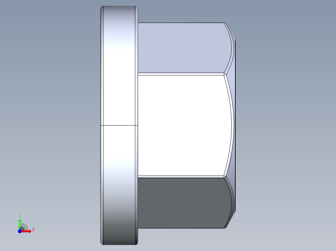 法兰螺母-76-FN.STEP前视图
