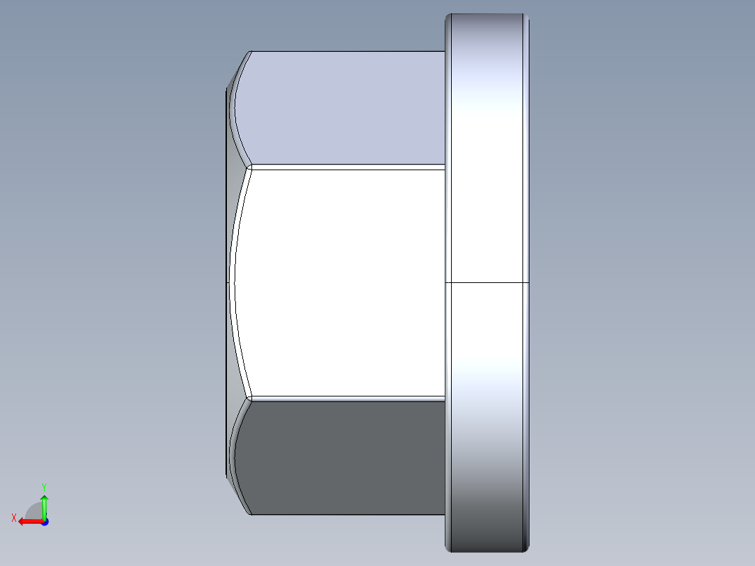 法兰螺母-76-FN.STEP后视图