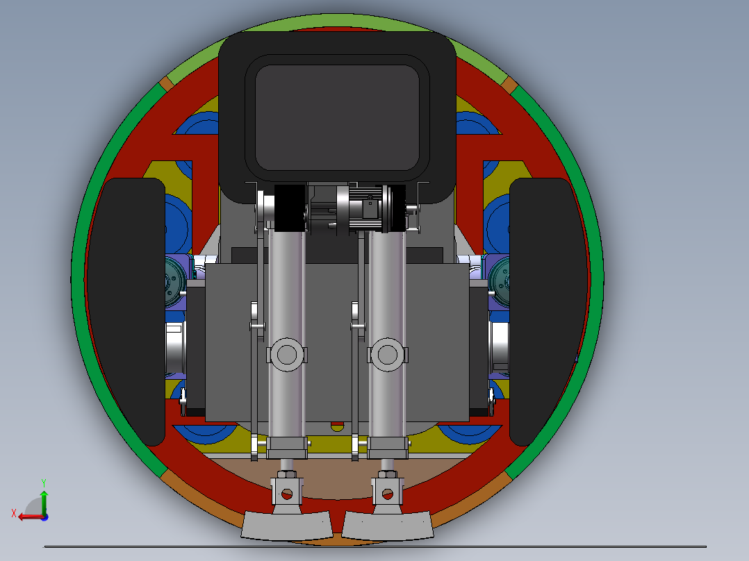 盾构机推进装置三维SW模型后视图