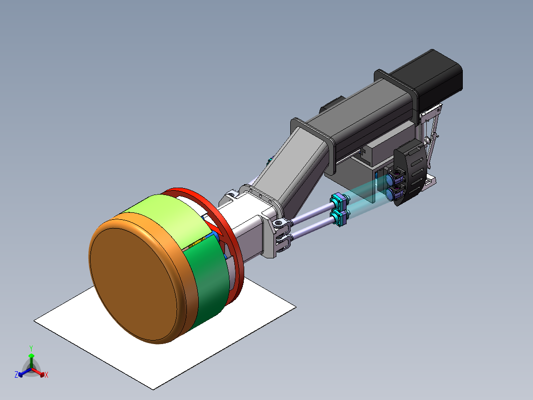 盾构机推进装置三维SW模型正等轴测图