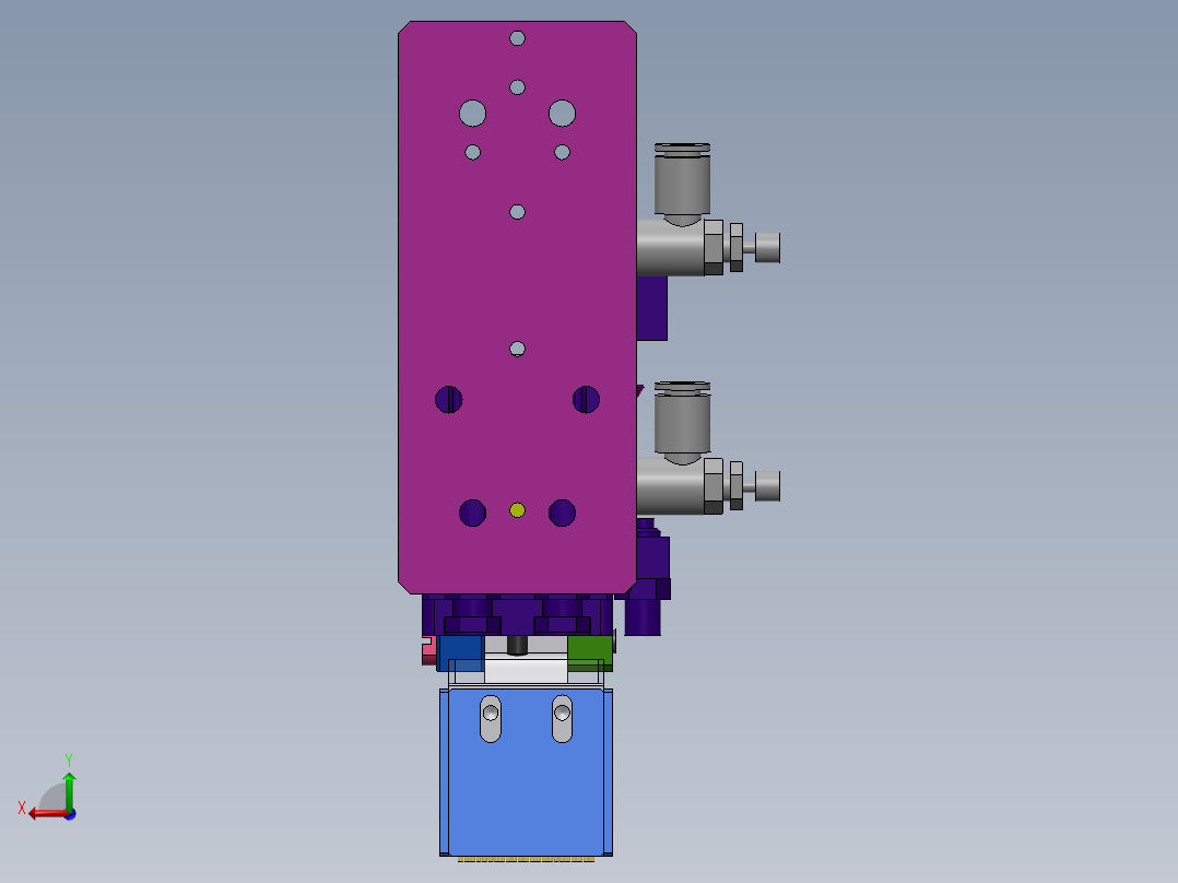 弹性可调节植球毛刷后视图