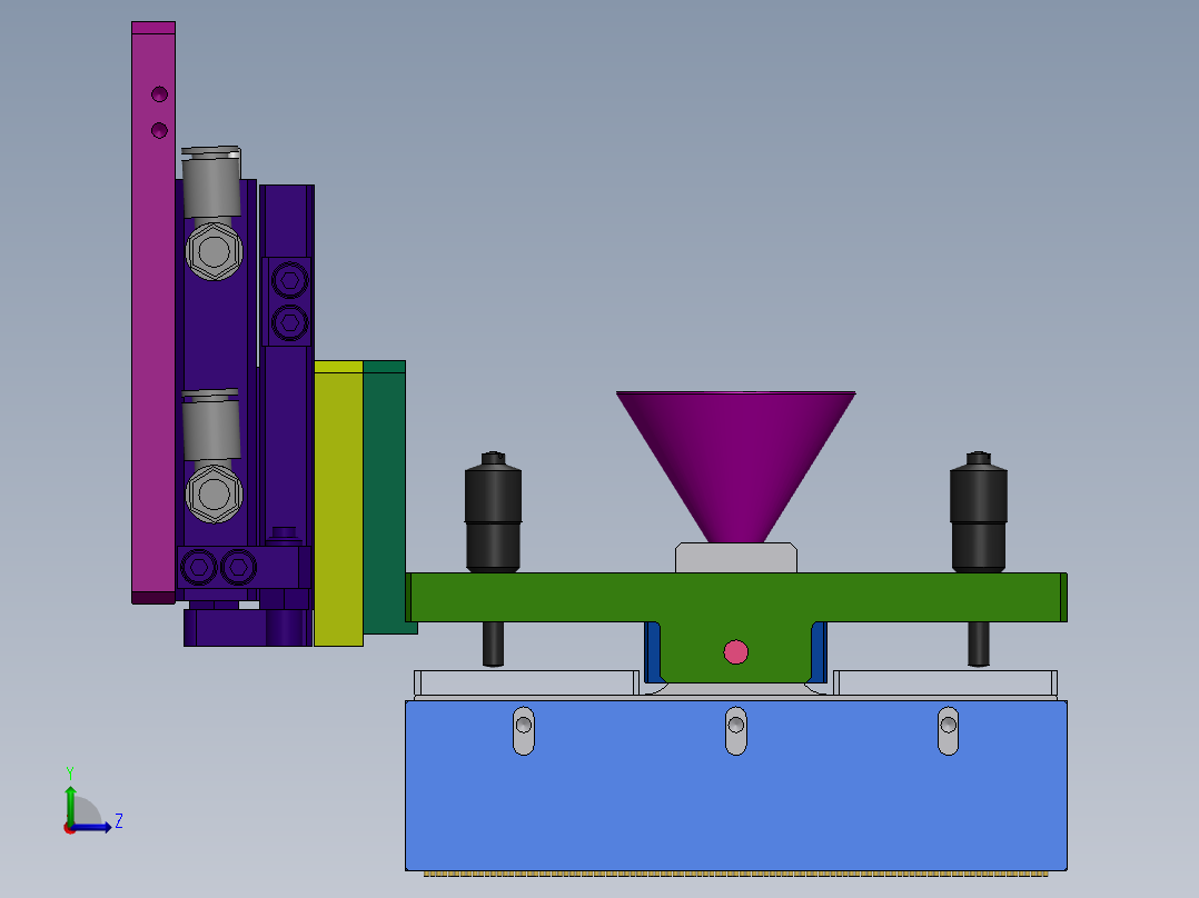 弹性可调节植球毛刷左视图
