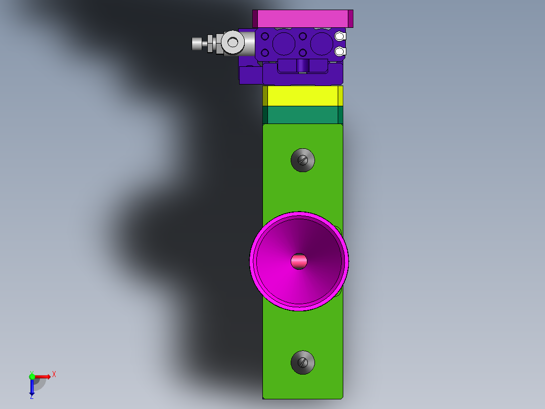 弹性可调节植球毛刷俯视图