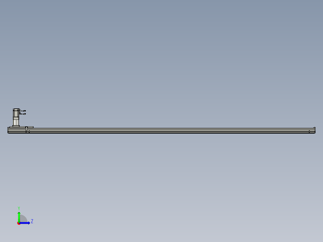 东锦齿条传动DH175G-L167-S3600-BU-减速机+750W左视图