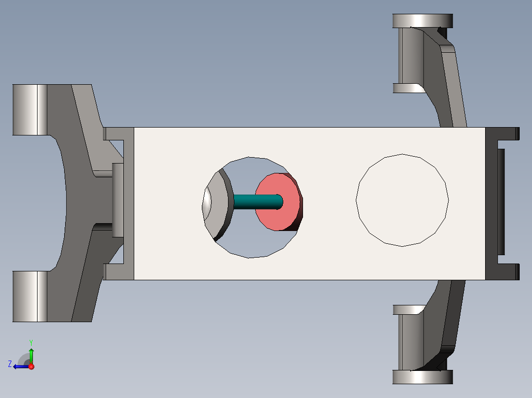 汽车悬架系统右视图