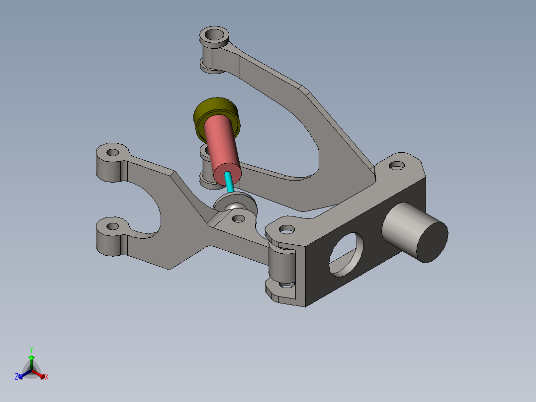 汽车悬架系统正等轴测图