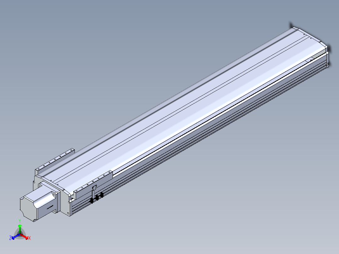 东锦丝杆传动-直线滑台模组DH270-C-L10-S1500-BC-T1000W-C3主视图