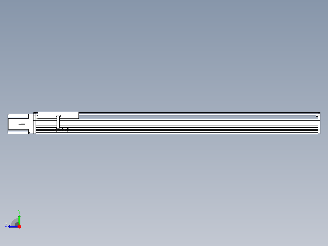 东锦丝杆传动-直线滑台模组DH270-C-L10-S1500-BC-T1000W-C3右视图