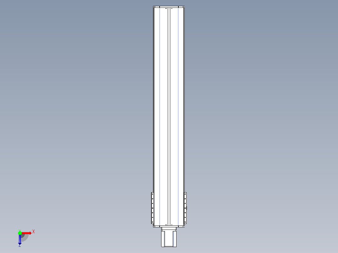东锦丝杆传动-直线滑台模组DH270-C-L10-S1500-BC-T1000W-C3俯视图