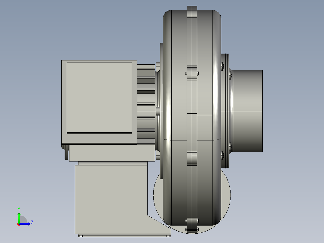 suction-fan-吸风机左视图