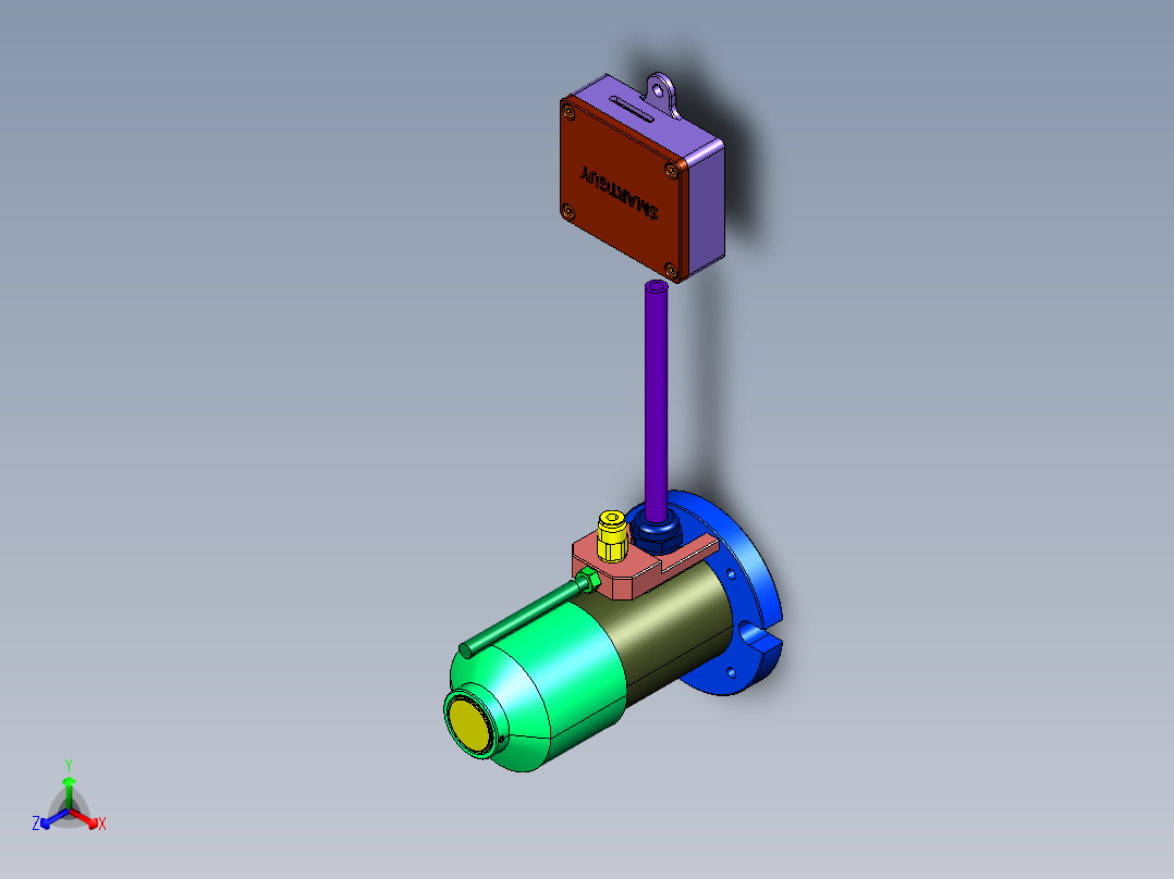 cnc数控中心测量对刀器正等轴测图