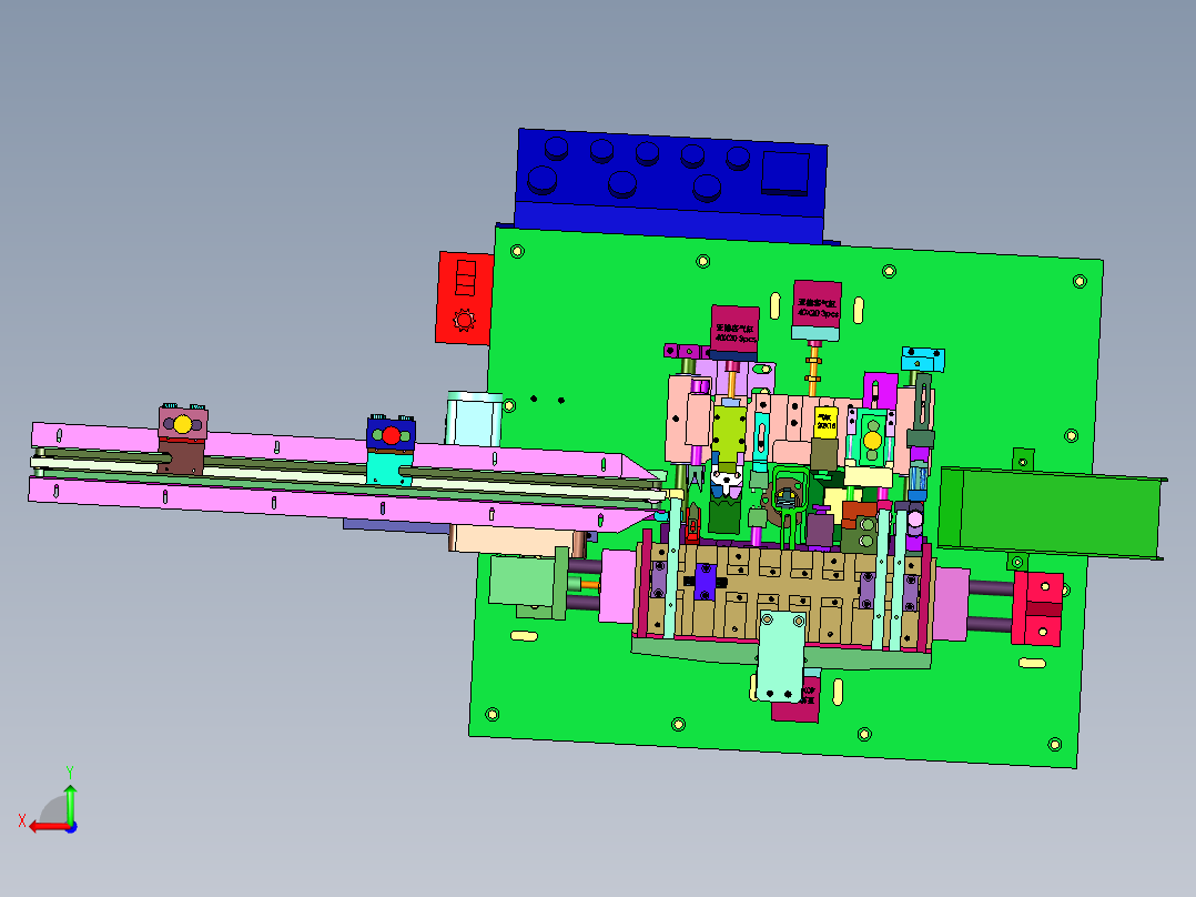 气动式散装电容剪脚机后视图