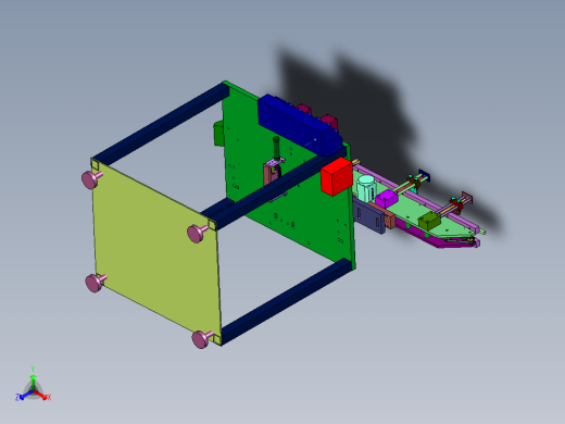 气动式散装电容剪脚机正等轴测缩略图