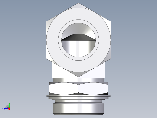 卡套式工业通用硬管接头EO_Adjustable_Locknut_elbow_WEE38ZSRCF右视缩略图