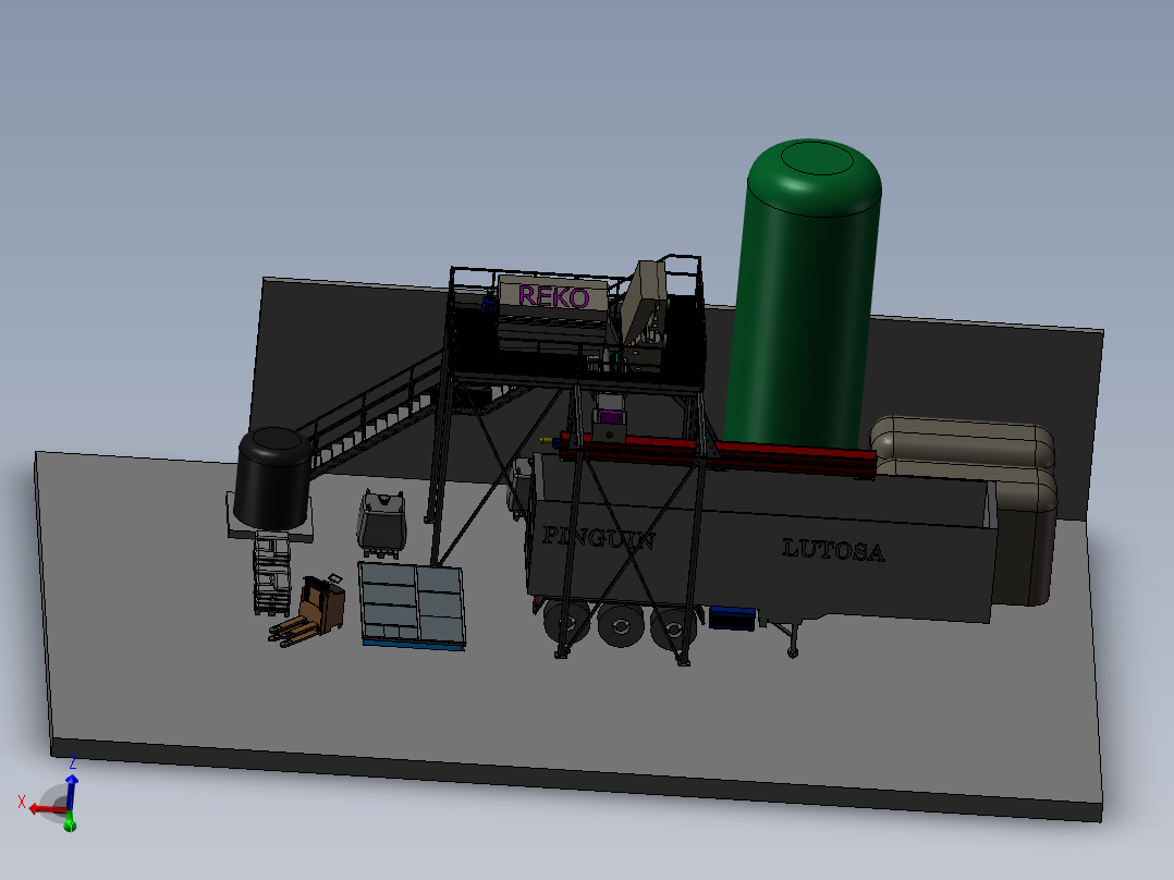 建设平台用的钢结构3D模型