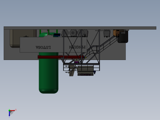 建设平台用的钢结构3D模型俯视缩略图