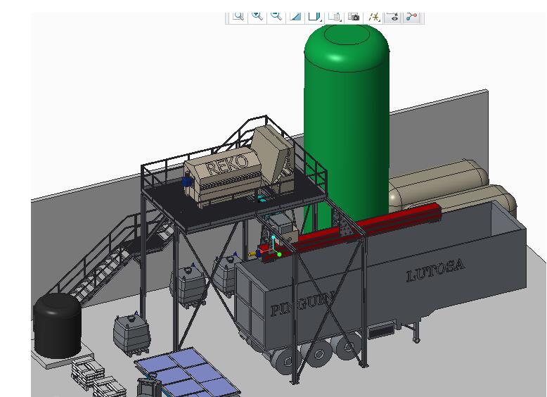 建设平台用的钢结构3D模型