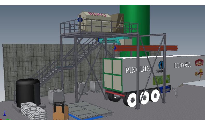 建设平台用的钢结构3D模型