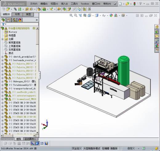 建设平台用的钢结构3D模型缩略图
