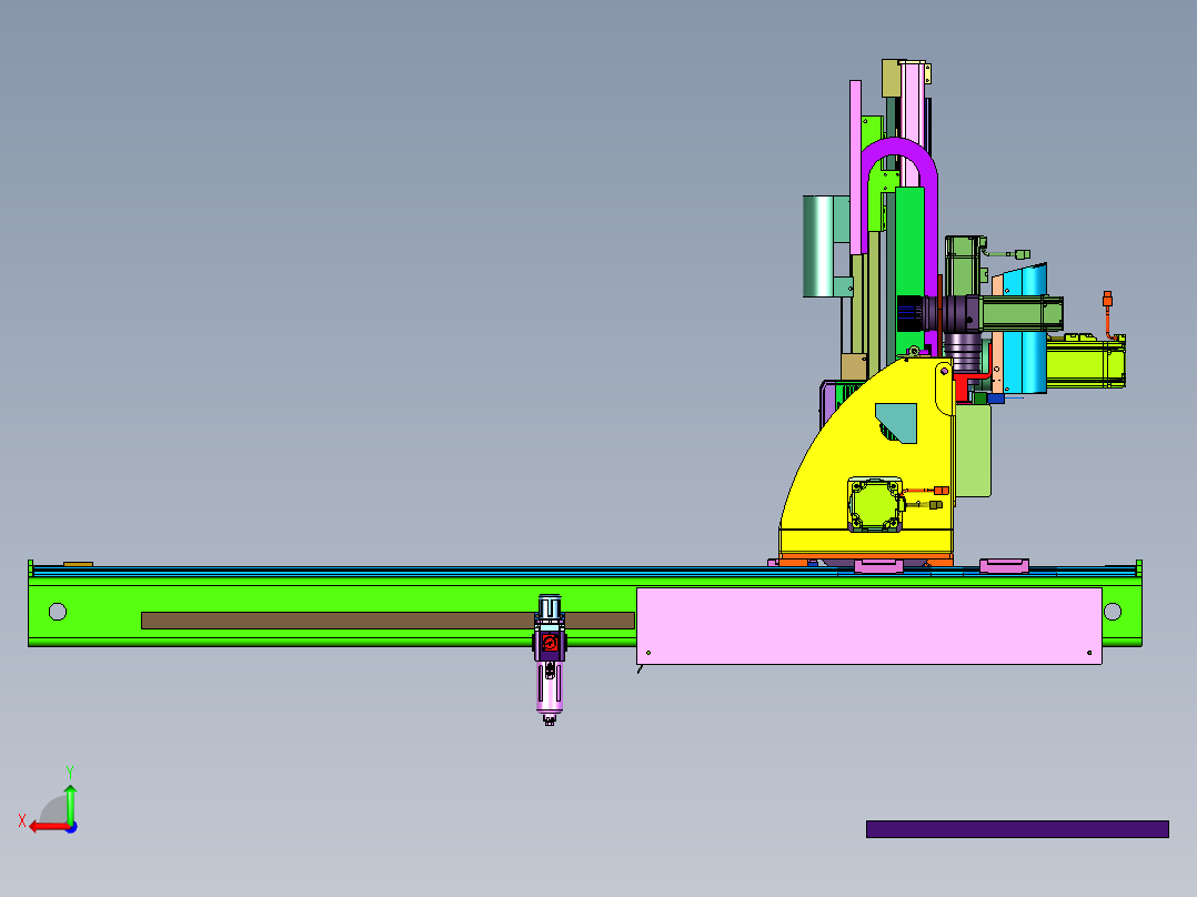 伺服注塑机双截机械手后视图